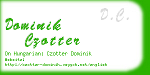 dominik czotter business card